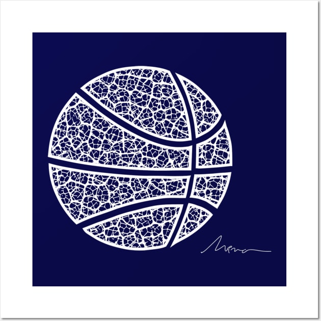 Basketball Ball leaf pattern Wall Art by High Altitude